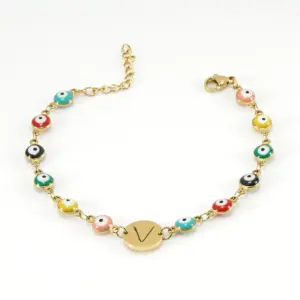 E414-Gold Cross Bracelet-KN0248-MI-N200029V / 18k gold plating