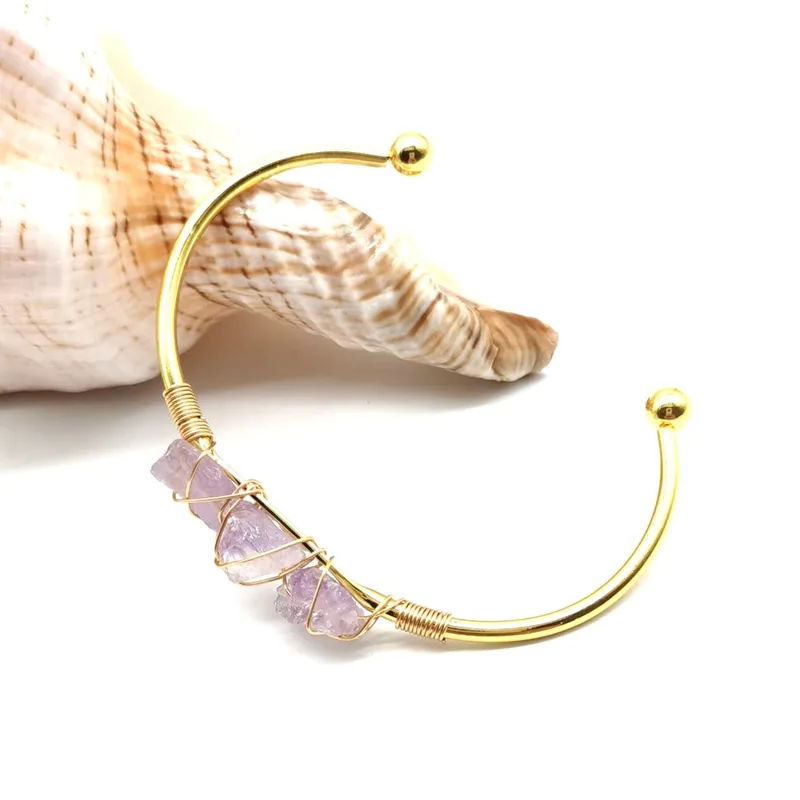 Wholesale Retro Geometric Ferroalloy Handmade Crystal Bracelets Bangle In Bulk