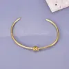 304 Stainless Steel C Shape PVD Coated 18K Real Gold Plated Vintage Style Waterproof Non Tarnish Plating Gold Bangle