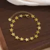 304 Stainless Steel ABS Star PVD Coated Stone-Free 18K Gold Plated Casual Cute Preppy Style Handmade Chain Bracelets Earrings Necklace