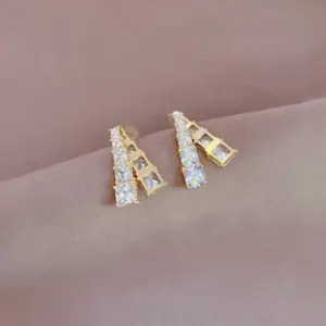 A203 [Copper Micro Inlay Silver Needle Gold Plating]]