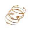 Wholesale Cross-border new jewelry full hosting European and American fashion creative geometric smooth opening knot bracelet 5 pieces