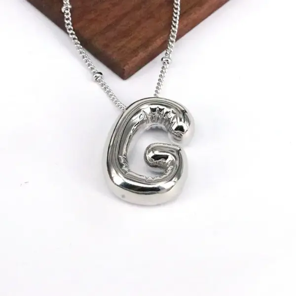 Wholesale Hip-hop Simple Style Classic Style Letter Copper Silver Plated Pendant Necklace In Bulk