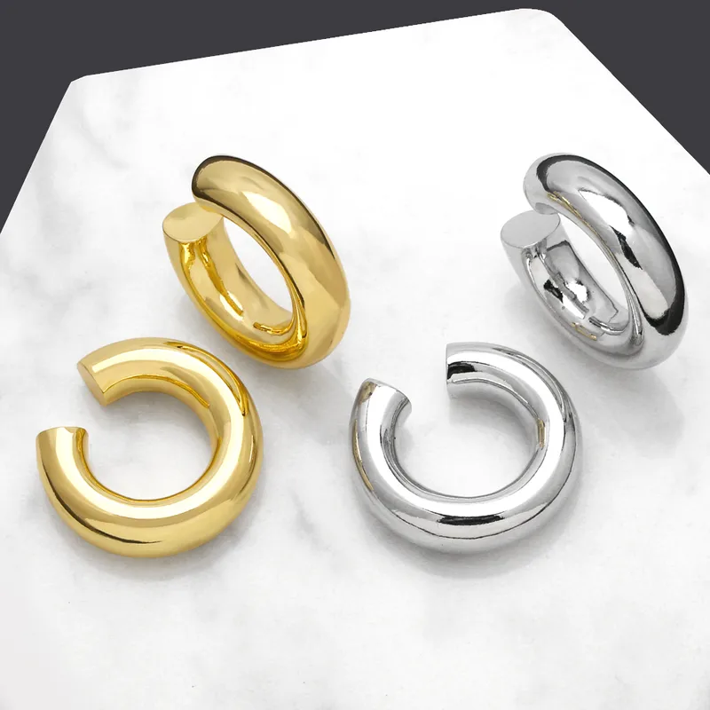 Wholesale 1 Pair Simple Style Round Plating Inlay Copper Zircon 18k Gold Plated Ear Cus