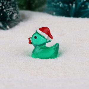 Glow-in-the-dark christmas duck-peacock blue