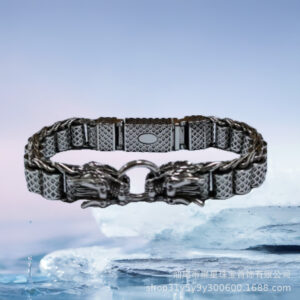 Double faucet rotating bracelet 18cm ( 40kg-60kg ) with / Vintage thai silver