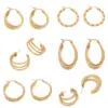 Wholesale PVD Coated 18K Gold Real Gold Plated C Shape Stainless Steel Commute Waterproof Non Tarnish Hoop Earrings Ear Studs