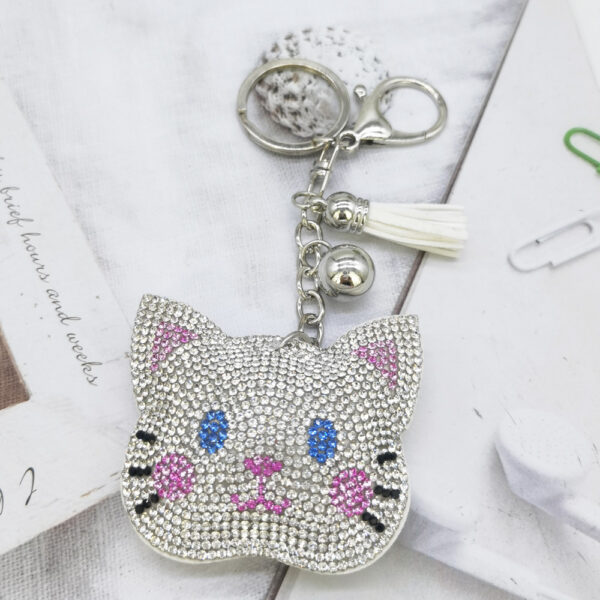oly-dc727988337383ad30e95e73462f8183 Wholesale 4pcs Creative Gift Rod Hot Chart Diamond-encrusted Cat Keychain