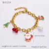 Wholesale Jewelry Christmas Classic Style Commute Christmas Tree Sled Elk 304 Stainless Steel Acrylic Artificial Pearls 18K Gold Plated Exy Plating Bracelets Earrings Necklace