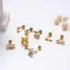 Wholesale 1 Piece Sweet Simple Style Pentagram Geometric Heart Shape Plating Inlay Copper Zircon Cartilage Earrings