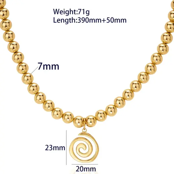 PVD Coated Geometric 304 Stainless Steel Hawaiian Vacation Classic Style Waterproof Non Tarnish 304 Stainless Steel Pendant Necklace