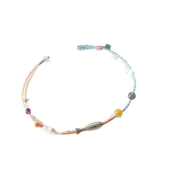 Wholesale "Small Ornament" Niche Design Small Fish Woven Rope Bracelet New Chinese Ethnic Style Simple All-match Bracelet for Girlfriends