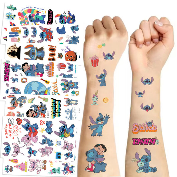 oly-dc8f7e81cb59253a28bed09f9a750b91 Wholesale New Disney Authentic Authorized Stitch Lilo and Stitch Tattoo Stickers Waterproof Party Party Gifts Funny Stickers