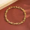 Wholesale Casual Simple Style U Shape 304 Stainless Steel 18K Gold Plated Bracelets In Bulk