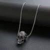 Wholesale Retro Hip Hop Stainless Steel Skull Necklace Women Men's Domineering Skull Pendant Necklace Bohemian Style Jewelry