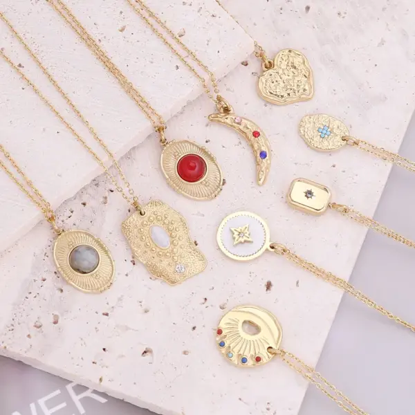 Wholesale PVD Coated 18K Gold Real Gold Plated Geometric Stainless Steel Fashion Waterproof Non Tarnish 304 Stainless Steel