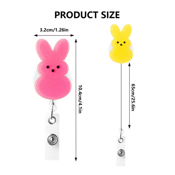 oly-dcab4c7deeb18126fc625e60b769d7b4 Wholesale Easter Bunny Acrylic Easy Pull Buckle ID Buckle Telescopic Buckle Cartoon Medical Sta ID badge Buckle