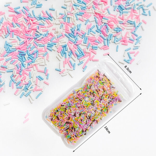 Wholesale Simulation of soft pottery long grain sugar 50g packaging food chocolate handmade material cream glue decorative soft ceramsite