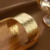 Wholesale 304 Stainless Steel Geometric Monogram PVD Coated 18K Real Gold Plated Elegant Waterproof Non Tarnish Cuff Bracelets Bangle