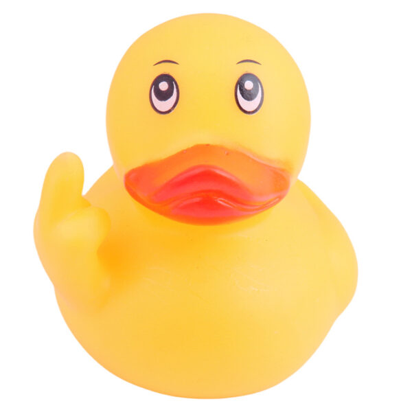 Wholesale Yellow Duck Car Ornaments Helmet Bamboo Dragonfly Middle Finger Duck Car Interior Breaking Duck Car Creative Decorations