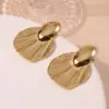 1 Pair Elegant Retro Sector Square Rhombus 304 Stainless Steel Imitation Gold Electroplating Ear Studs