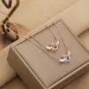 Wholesale Real Gold Plated Star Wings 304 Stainless Steel Simple Style Waterproof Non Tarnish Pendant Necklace