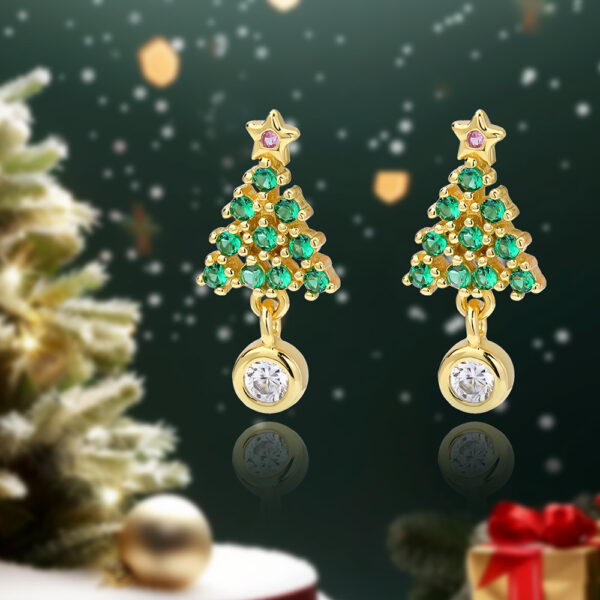 Wholesale Christmas tree earrings