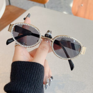 As shown in the picture / Gold frame black and gray piece