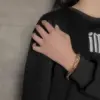 Wholesale PVD Coated 18K Gold Plated Geometric 304 Stainless Steel Waterproof Non Tarnish 304 Stainless Steel Bracelets
