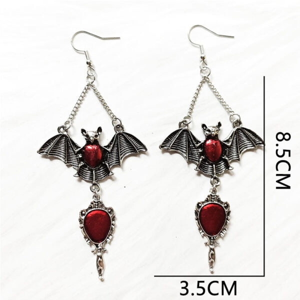 oly-dcce333a03afc68c2ee993cc0890821d Wholesale Neo-Gothic Women's Earrings Punk Bat, Cross Coffee Earrings Magic Mirror Halloween Red Vampire Bat