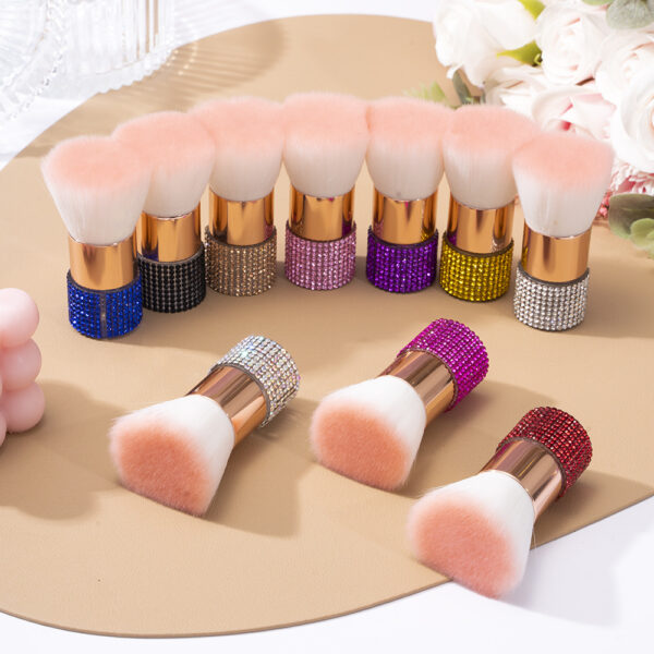 Wholesale Cross-border diamond high-level multi-functional hot selling single nail tools nail cleaning nail dust powder brush