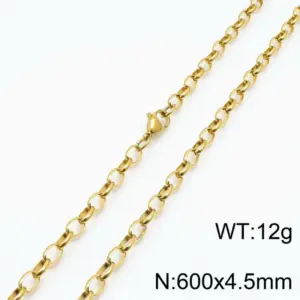 Gold 600 * 4.5mm = Necklace KN197250-Z