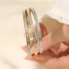 Wholesale Round Titanium Steel Retro Bangle