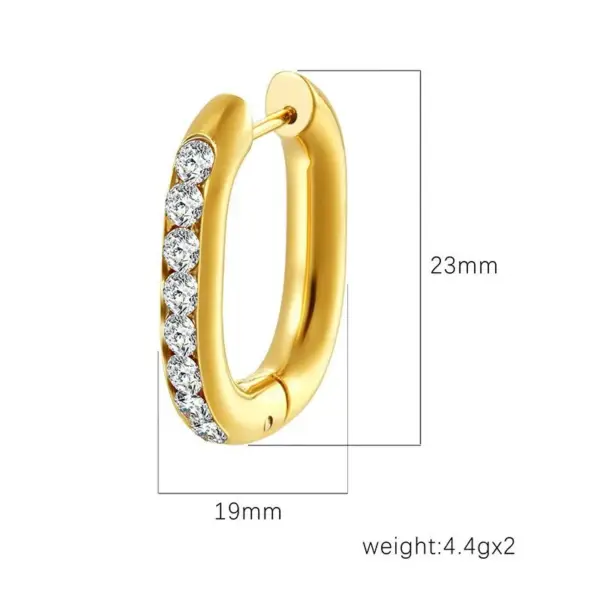 304 Stainless Steel Geometric Electroplated 18K Real Gold Plated Casual Elegant Simple Style Waterproof Non Tarnish Plating Drop Earrings Earrings