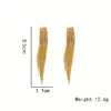 Wholesale 1 Pair Elegant Solid Color Tassel Plating Copper Gold Plated Drop Earrings