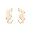 Wholesale PVD Coated 18K Gold Real Gold Plated Hippocampus 304 Stainless Steel Fashion Waterproof Non Tarnish Ear Studs