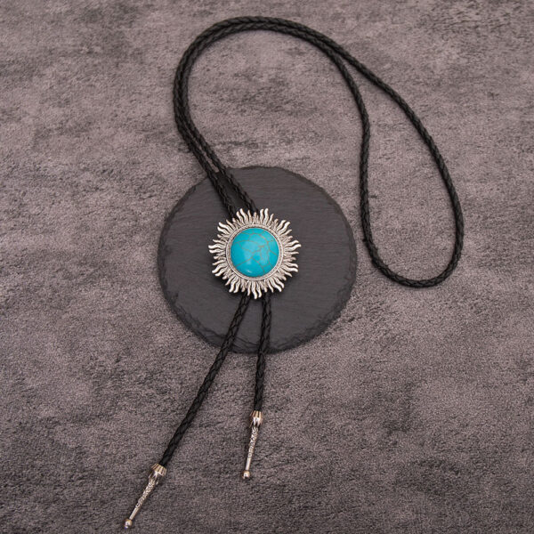 Wholesale Turquoise Pattern Alloy Accessories Polo Tie Fashion Collar Necklace