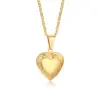 Wholesale Jewelry Simple Style Heart Shape 201 Stainless Steel Zircon 18K Gold Plated Plating Stainless Steel Necklaces