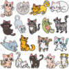 oly-dd126a55f1b7fdc23eea4e58ac9fb2cc Wholesale Xiao Tian cartoon kitten embroidery cloth sticker bag decoration patch computer embroidery micro stamp cat cat star embroidery