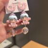 Wholesale personality 925 sier needle tide play pink love cute