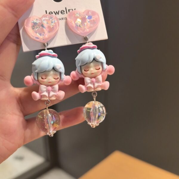 Wholesale personality 925 sier needle tide play pink love cute