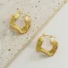 oly-dd13583210d8f026981f595f06564c78 Wholesale PVD Coated 18K Gold Plated Geometric 304 Stainless Steel Retro Waterproof Non Tarnish Earrings