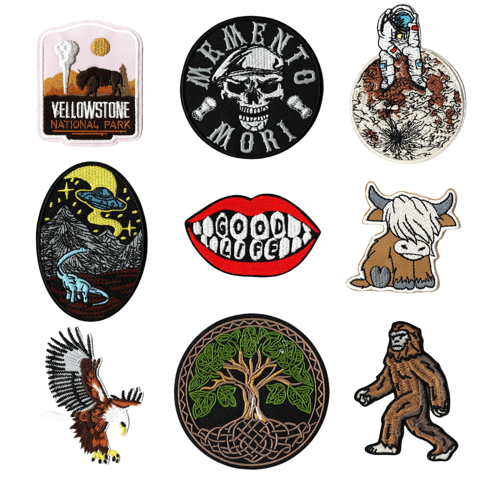 Wholesale Factory Embroidery Badge Computer Embroidery Standard Flat Embroidery Craft Embroidery Cloth Stickers Towel Embroidery Patch