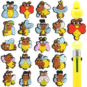 Wholesale Random 100pcs Insect Firefly Pen Beads PVC Beads
