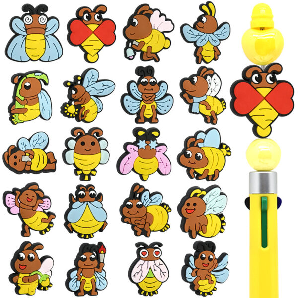 oly-dd20c47555bc760e045163e75b4e46a5 Wholesale Random 100pcs Insect Firefly Pen Beads PVC Beads