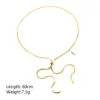 Wholesale 304 Stainless Steel Solid Color PVD Coated 18K Real Gold Plated Elegant Waterproof Non Tarnish Plating Long Necklace