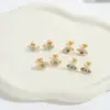 Wholesale 1 Pair Elegant Simple Style Commute Devil's Eye Enamel Inlay Copper Zircon 14K Gold Plated Ear Studs