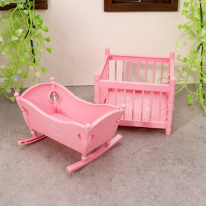 oly-dd374ba0fda1eef8f2149b49eba20034 Wholesale miniature model furniture cradle crib surround bed Doll Accessories