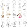 Wholesale Cross-border Amazon New Ancient Silver Drop Oil Key Accessories Creative Bag Keychain Jewelry Pendant Factory