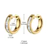 Wholesale 1 Pair Shiny Round Rectangle Plating Inlay Copper Zircon White Gold Plated Gold Plated Earrings